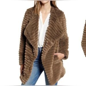 BB Dakota McCoy Quilted Faux Fur Coat